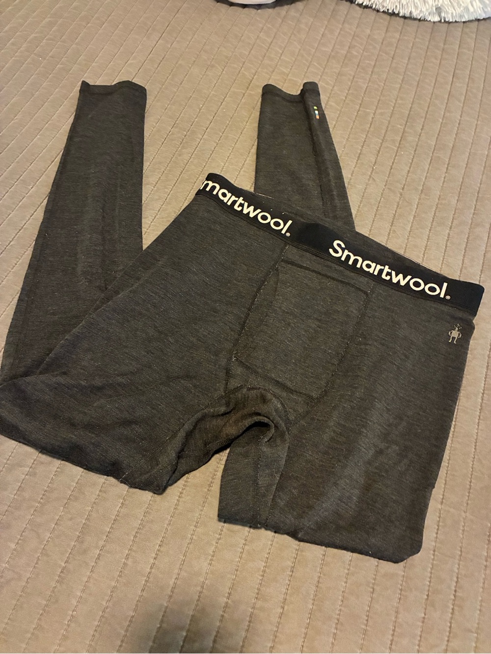 Smartwool Men’s Charcoal Merino Base Layer Bottoms